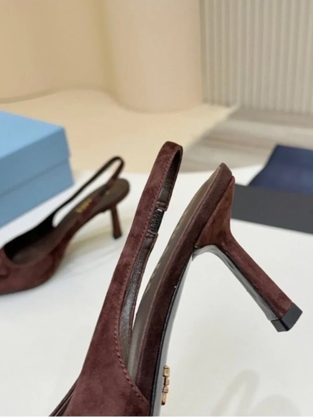 Prada women's high heels, brown